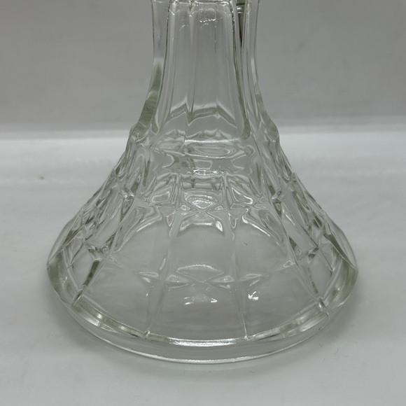 Vintage Indiana Glass Constellation Pattern Pedestal Cake Plate w/Rum Well - Picture 3 of 9